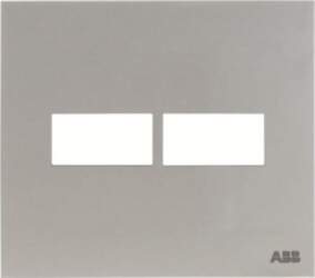 ABB Frame 1+1 modules 2-gang Silver