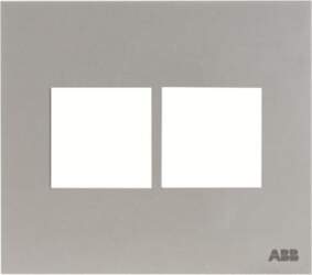 ABB Frame 2+2 modules 2-gang Silver