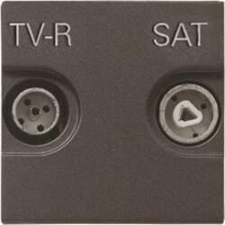 ABB Insert/cover SAT 2 gang Anthracite