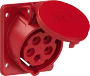 PCE CEE-flanged socket sloping (75x85mm) 16A