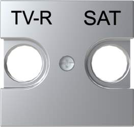 ABB Cover SAT 2 gang Silver