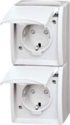 ABB SCHUKO® Double socket with labelling