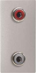 ABB Insert/cover RCA 1 gang Silver