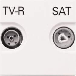 ABB Insert/cover SAT 2 gang White