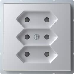 ABB Socket outlet Without imprint Aluminium