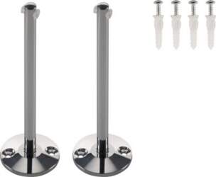 Deflector for low-voltage wire system, chrome