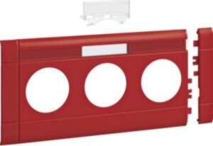 Hager Frontplate 3-gang socket BR 100