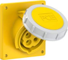 PCE CEE-flanged socket sloping (92x100mm) 16A