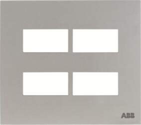 ABB Frame 1+1+1+1 modules 4-gang Silver