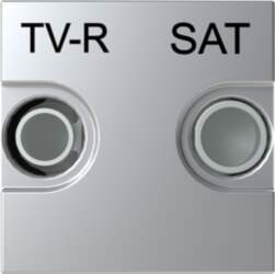 ABB Insert/cover SAT 2 gang Silver