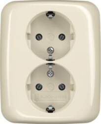 ABB SCHUKO® Double socket white -