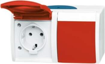 ABB SCHUKO® Double socket with labelling