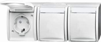 ABB SCHUKO® Triple socket with labelling