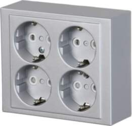 ABB Socket outlet 16 A Aluminium