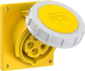 PCE CEE-flanged socket sloping (92x100mm) 16A