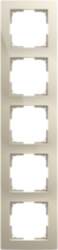ABB Cover frame 5-gang white -