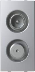 ABB Insert/cover Sat 2 gang Silver