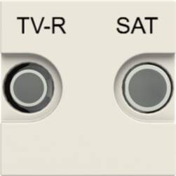 ABB Insert/cover SAT 2 gang White