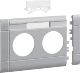Hager Frontplate 2-gang socket BR 100