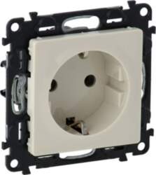 Legrand 2P+E socket with shut. Valena