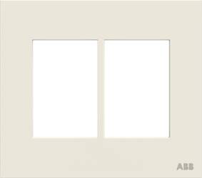 ABB Frame 3+3 modules 2-gang White