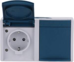 ABB SCHUKO® Double socket with labelling