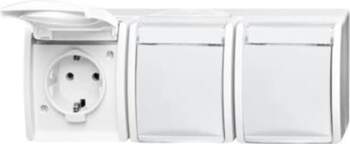 ABB SCHUKO® Triple socket with labelling