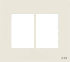 ABB Frame 3+3 modules 2-gang White