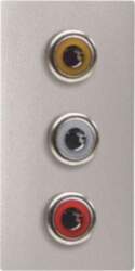 ABB Insert/cover RCA 1 gang Silver
