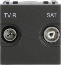 ABB Insert/cover SAT 2 gang Anthracite