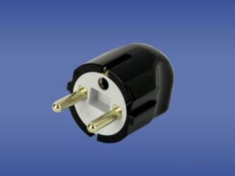 ELEKTRO-PLAST black angle universal plug FWKC
