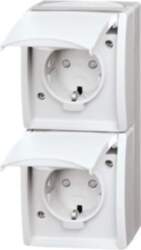 ABB SCHUKO® Double socket with labelling