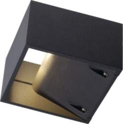 LOGS WALL LIGHT, square, anthracite, 6W