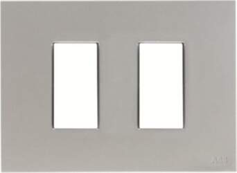 ABB Frame 1+1 modules 2-gang Silver