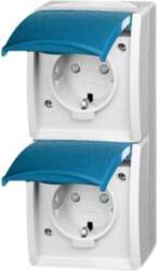 ABB SCHUKO® Double socket with labelling