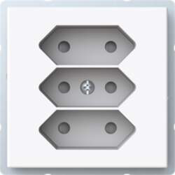 ABB Socket outlet Without imprint White
