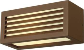 BOX-L E27 wall light, square, rust