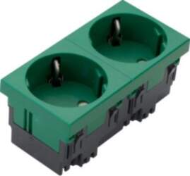Hager socket outlet 2-g Rastec 33°