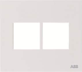 ABB Frame 2+2 modules 2-gang White