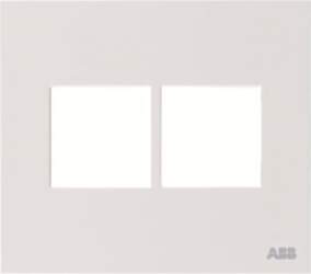 ABB Frame 2+2 modules 2-gang White
