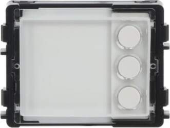 ABB Round pushbutton module, 3, white