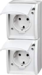 ABB SCHUKO® Double socket with labelling