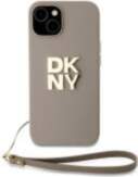 DKNY PU Leather Stack Logo Wrist