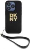 DKNY PU Leather Stack Logo Wrist