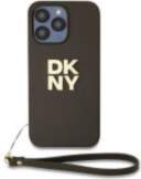 DKNY PU Leather Stack Logo Wrist
