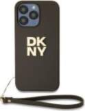 DKNY PU Leather Stack Logo Wrist