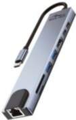 MEDIA-TECH MT5046 8in1 USB-C LAN HUB