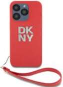 DKNY PU Leather Stack Logo Wrist