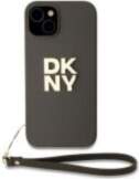 DKNY PU Leather Stack Logo Wrist
