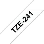 Brother TZ-241 Laminated Tape Black on